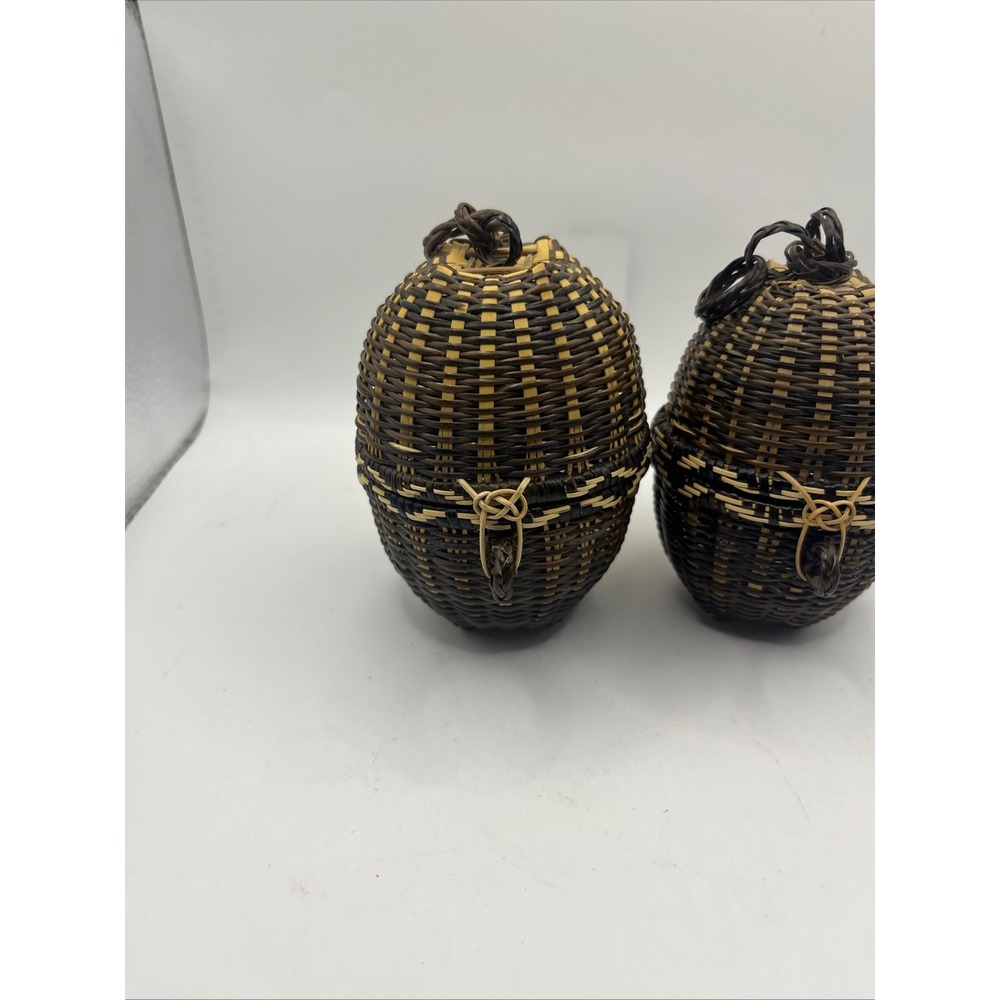 Woven Egg Shaped Trinket Box Set Decorative‎ Storage Containers